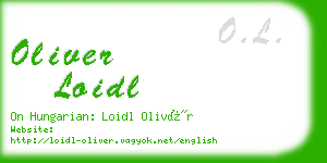 oliver loidl business card